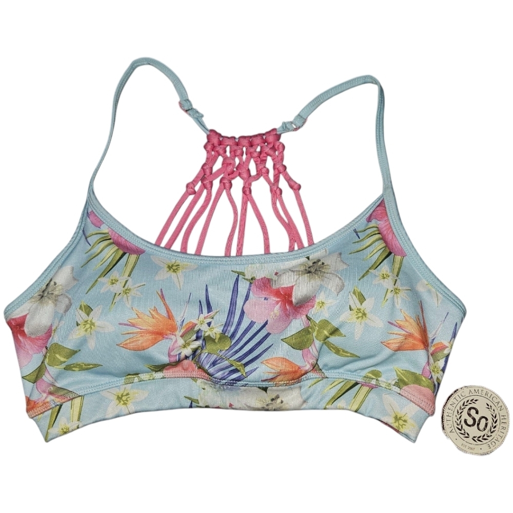 NWT SO Macrame Back Adjustable Strap Bralette/Bikini Top